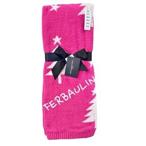 🎄 Mangaschoni Home pink and white reversible viral Christmas Tree Blanket Trow